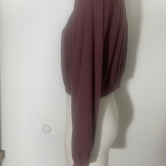 Urban outfitters out from under too small cropped long balloon sleeve boho fuzzy - Picture 7 of 8